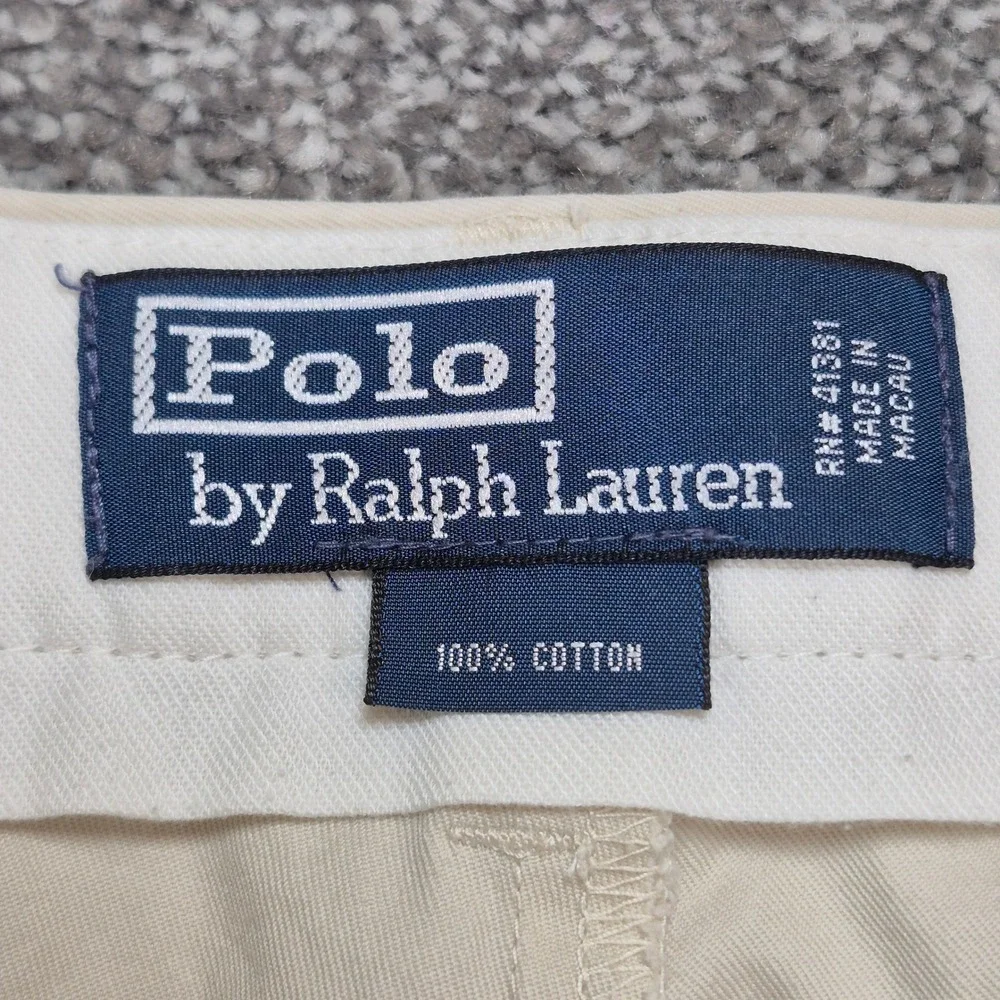 Polo Ralph Lauren Chino‎ Pants Mens 36x34 Beige Tan 100% Cotton Straight Leg